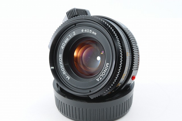 ◇MINOLTA M-ROKKOR 40mm F2 フード付き CL CLE Mマウント ミノルタ