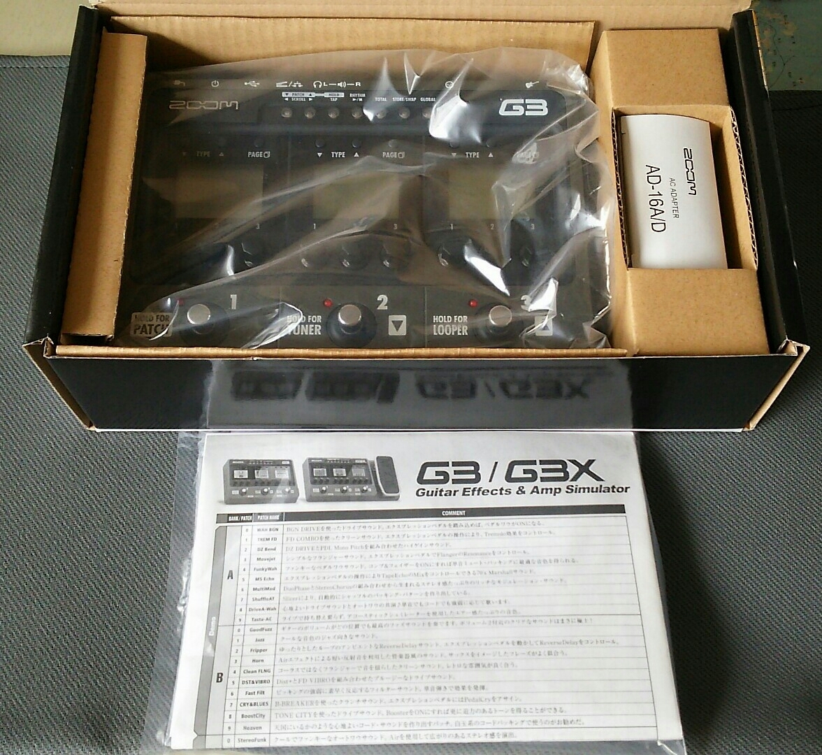 ZOOM G3 Version:2.0 G3 ZOOM Guitar Effect : 2.0⁄035264⁄Bランク⁄62