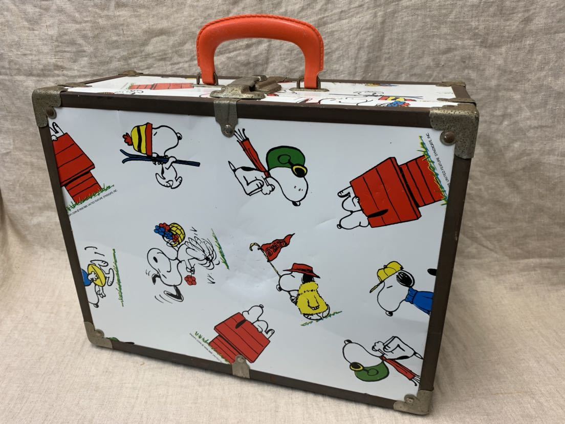 株安 ビンテージ Peanuts Snoopy スヌーピー スーツケース トランク