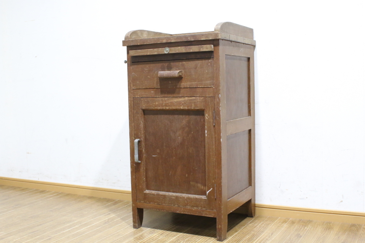 昭和レトロ 電話台 キャビネット 棚 サイドボード antique*電話台