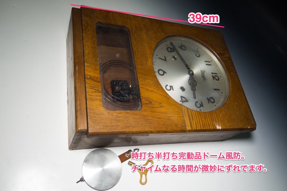 K MARK ボンボン時計 掛時計 ゼンマイ式 ビンテージ 明治時代 日本製