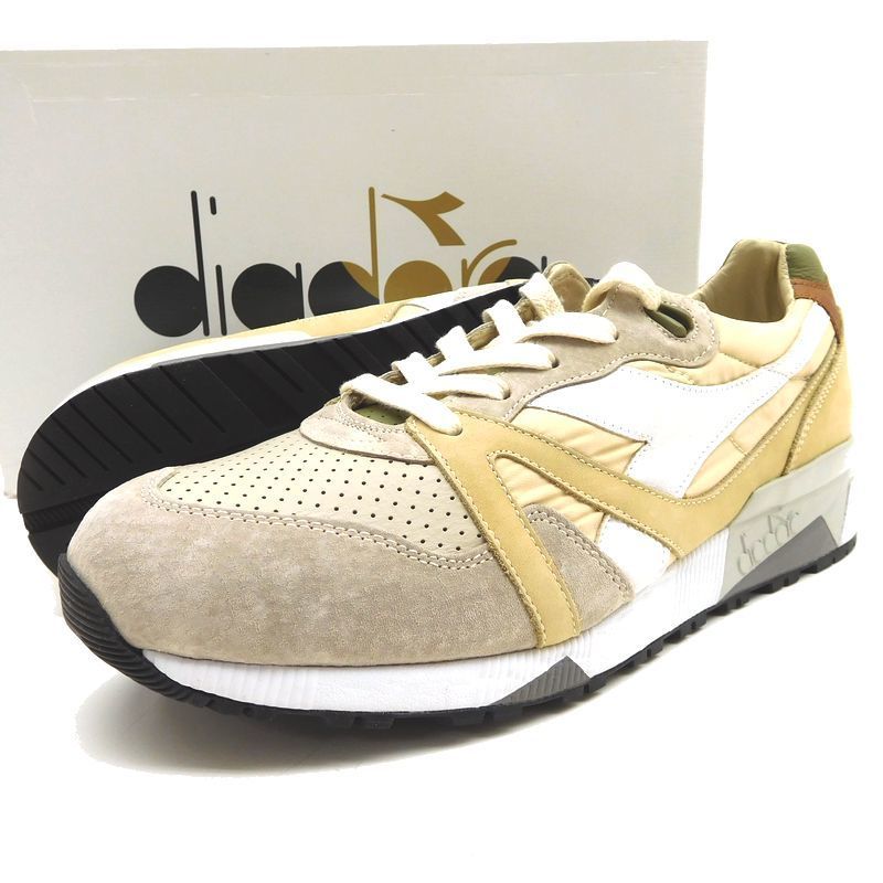 DIADORA HERITAGE ディアドラ 定3.2万 イタリア製 N9000 スウェード切替 レザー ローカット スニーカー シューズ 10 ▲050▼a0913_09