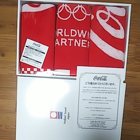 人気SALE，安い コカ コーラオリジナル 東京2020デザインバスタオル3枚セット 今治タオル 東京オリンピック 当選通知付き(コカ・コーラ)｜売買されたオークション情報、yahooの商品情報をアーカイブ公開 - コカ・コーラ