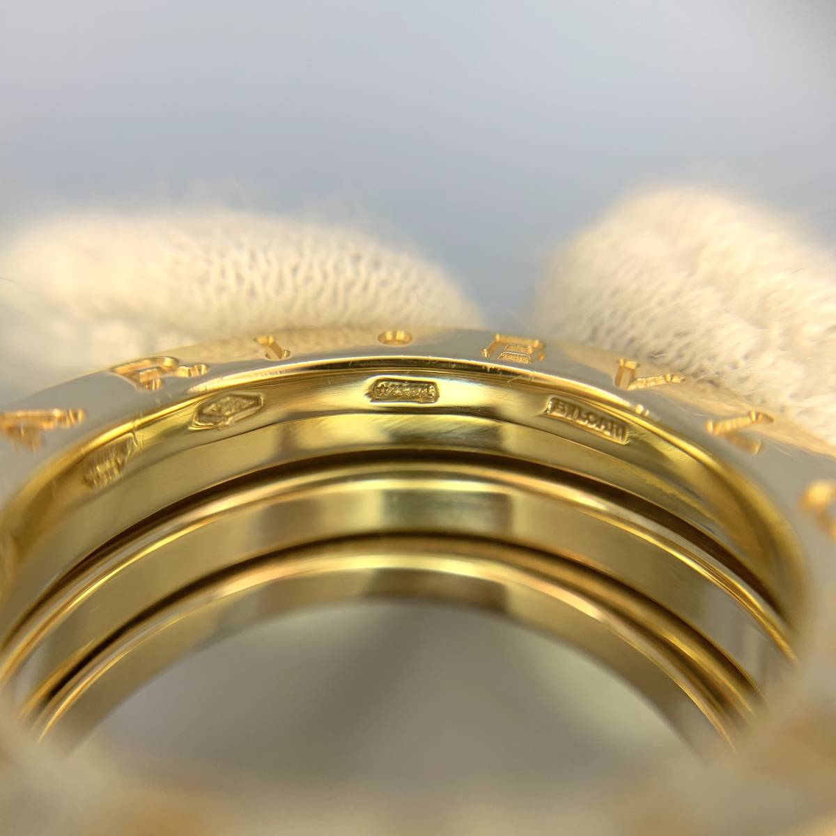 ブルガリ ビーゼロワン サイズ50 バンド リング 指輪 K18イエローゴールド BVLGARI