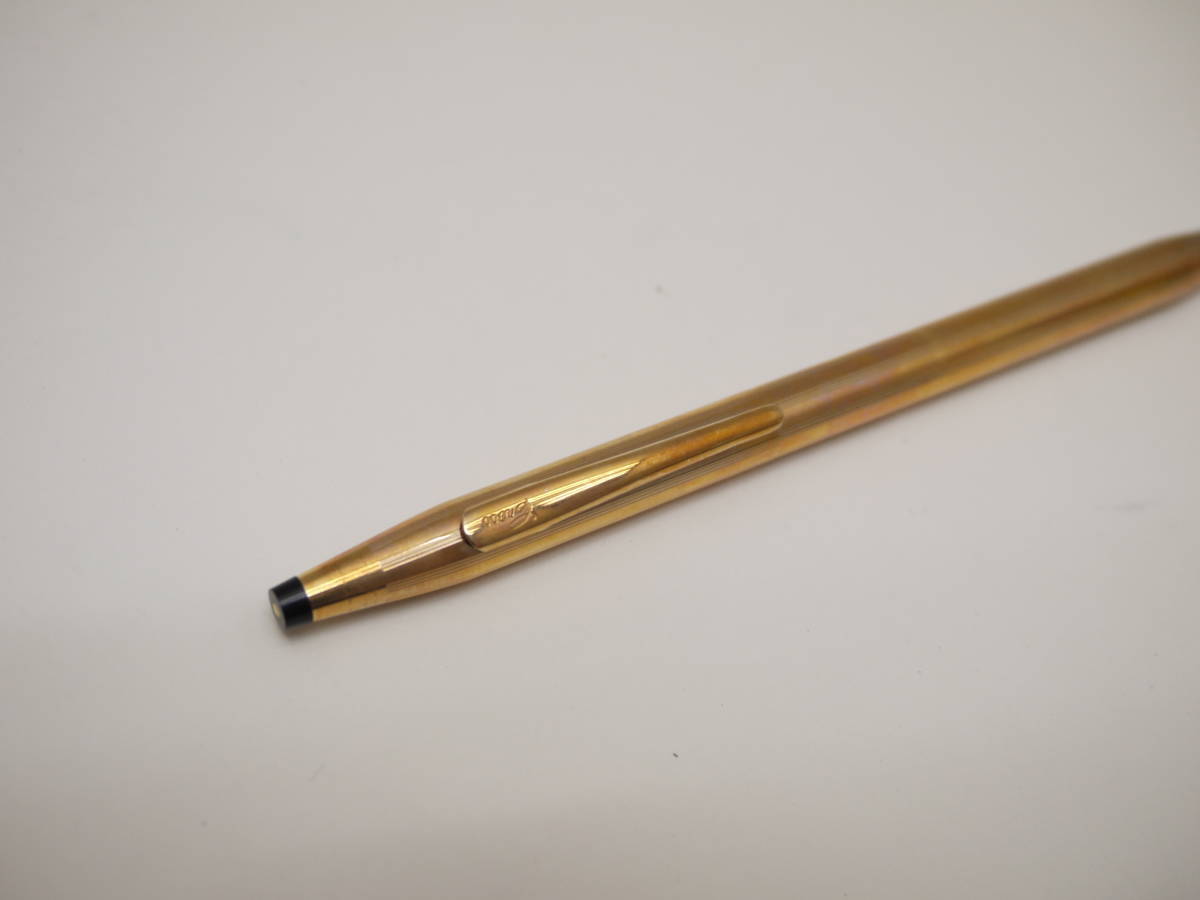 ■ CROSS クロス 高級ボールペン 1/20 14KT GOLD FILLED USA製 旧ロゴ 筆記用具 文房具
