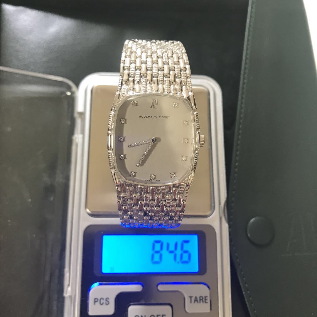 オーディマピゲ AP k18WG 18金無垢 ダイヤモンド秒針 世界三大時計 腕時計 リング ネックレス 指輪 ロレックス パテックフィリップ