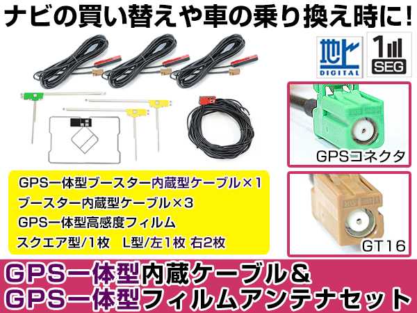 GPS一体型フィルムアンテナ＆L型フィルムアンテナコード セット
