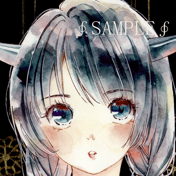 手描きイラスト・オリジナル 【隠れ蓑】葉書2枚セット(手描き