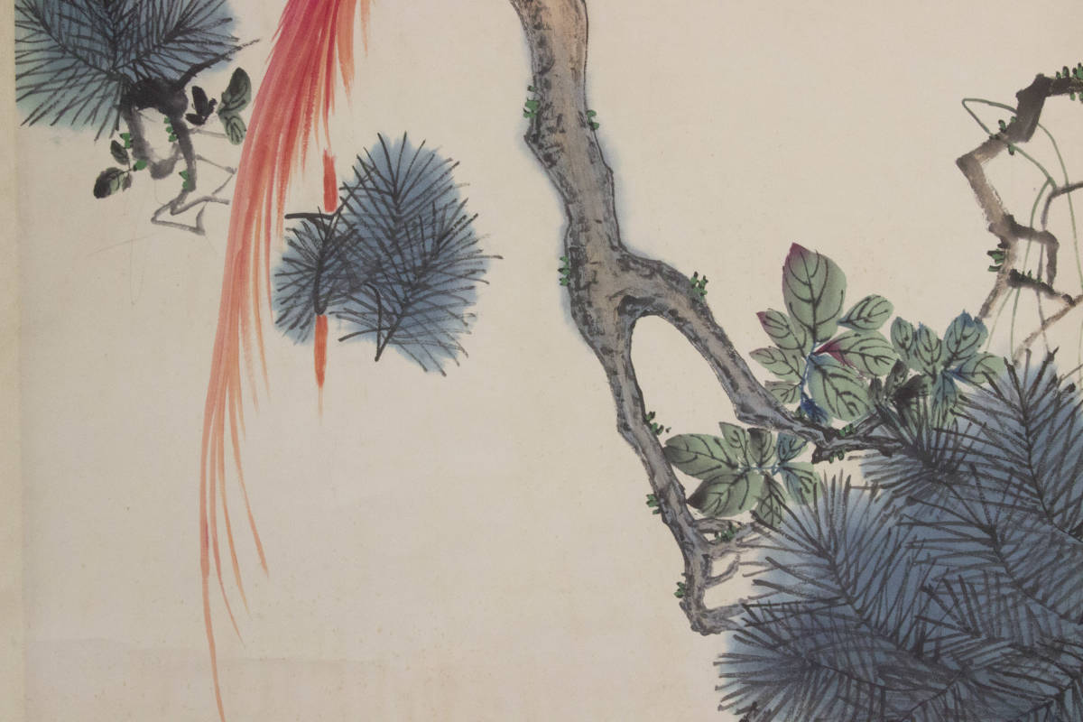 掛け軸 花鳥画 三尺中堂 颜伯龙 棲松有伴 中国美術 松鳥 吉祥図 掛け軸 花鳥画 三尺中堂 颜伯龙 棲松有伴 中国美術 松鳥 吉祥図 - メルカリ
