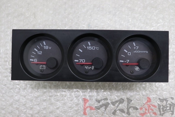 4638208 純正 三連メーター スカイライン GT-R BNR32 前期 トラスト
