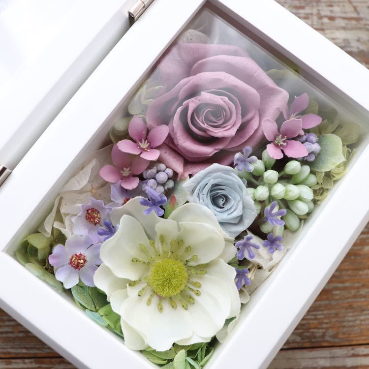 送料無料※017※60※プリザーブドフラワー＆アーティフィシャルフラワー※ギフト※プレゼント※アレンジメント※フォトフレーム_2