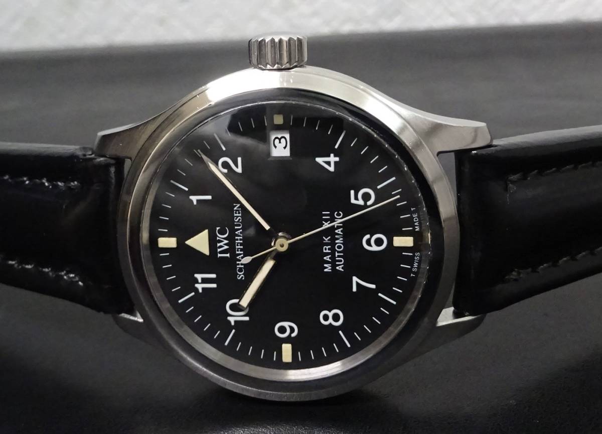 希少 IWC MARK XⅡ パイロットウォッチ マーク12 IW324101 黒文字盤 メンズサイズ 自動巻 本物_2