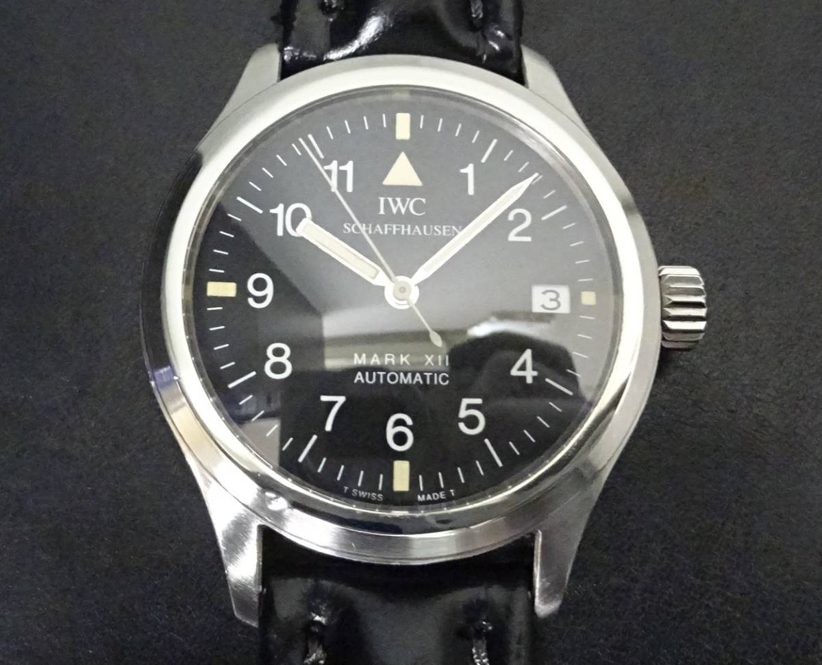 希少 IWC MARK XⅡ パイロットウォッチ マーク12 IW324101 黒文字盤 メンズサイズ 自動巻 本物_3