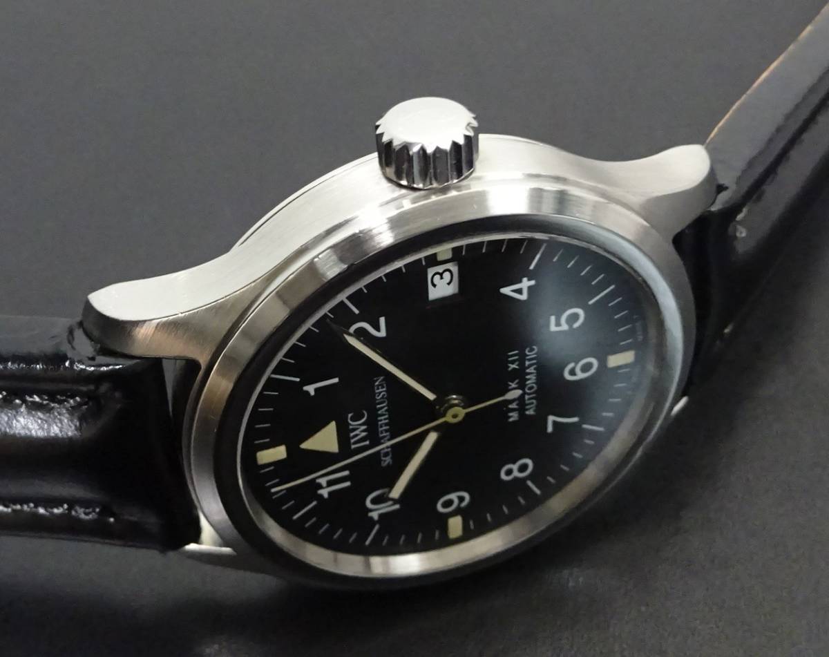 希少 IWC MARK XⅡ パイロットウォッチ マーク12 IW324101 黒文字盤 メンズサイズ 自動巻 本物_4
