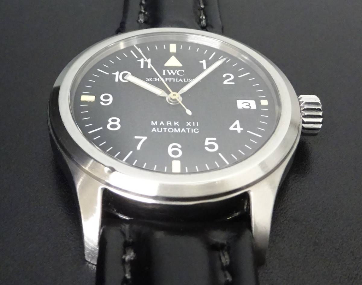 希少 IWC MARK XⅡ パイロットウォッチ マーク12 IW324101 黒文字盤 メンズサイズ 自動巻 本物_5