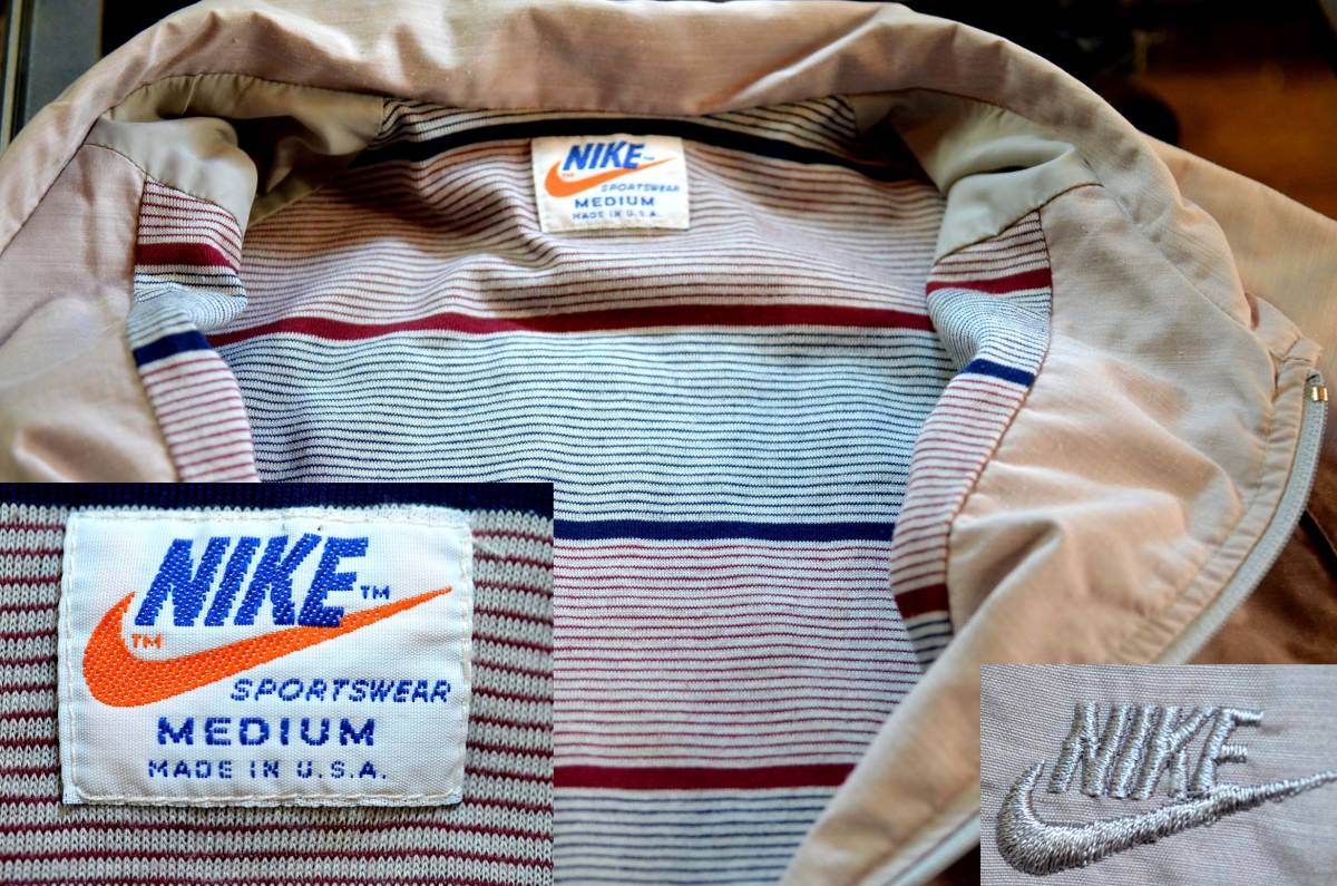 t133/NIKE 70's オレンジスウォッシュ ブルゾンタイプJKT アメリカ製