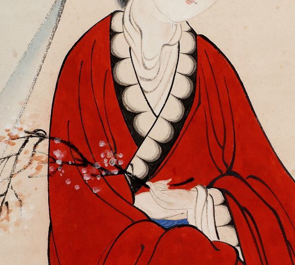 中国美術品・古代名家唐寅氏書画・水彩書画【四大美女】図・書画巨家・掛け軸・骨董 中国美術品・古代名家唐寅氏書画・水彩書画【四大美女】図・書画巨家