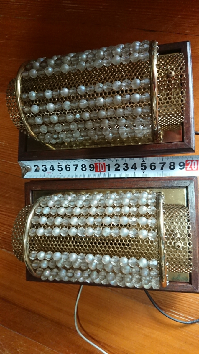 車 【当時物・サロンバス仕様】壁掛けシャンデリア 2個セット 観光バス