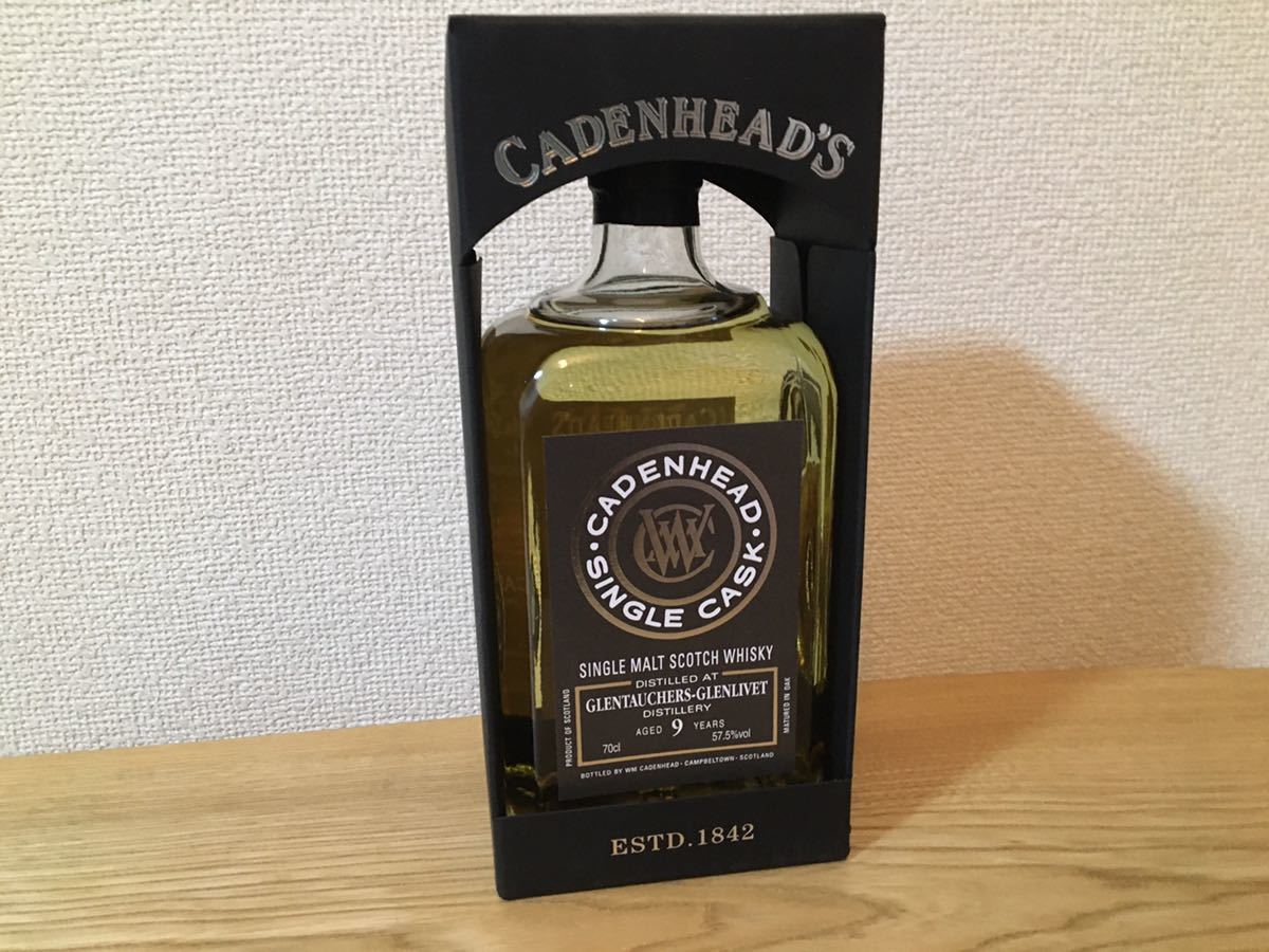 新品　未開封　スコッチ　ウイスキー　シングルモルト　ケイデンヘッド　2009 9年　57.5％　箱付き　おまけ付き(メーカーズマーク)