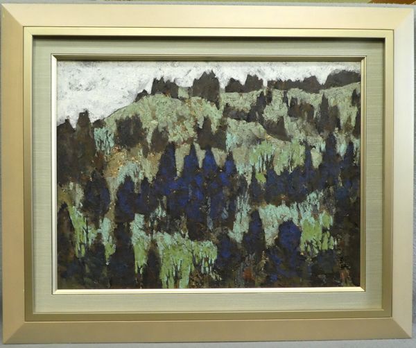 お得，新作 日本画 大森運夫 鈴鹿 肉筆 P12号 共シール 額装 創画会 風景画(山水、風月)｜売買されたオークション情報、yahooの商品情報をアーカイブ公開 - オークファン 山水、風月