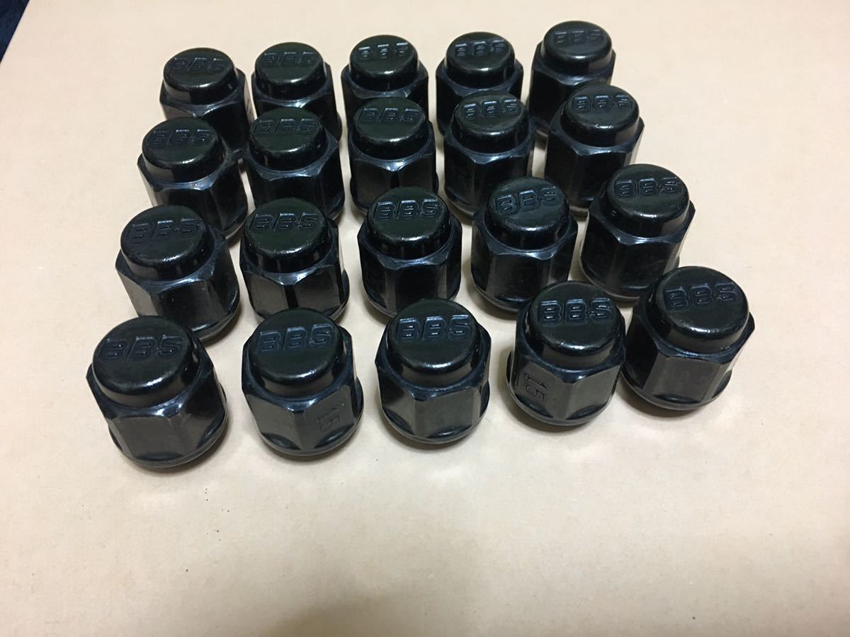 BBS 20個 M12 ロング ブラック 30mm 中古ナット 送料出品者負担 新品 