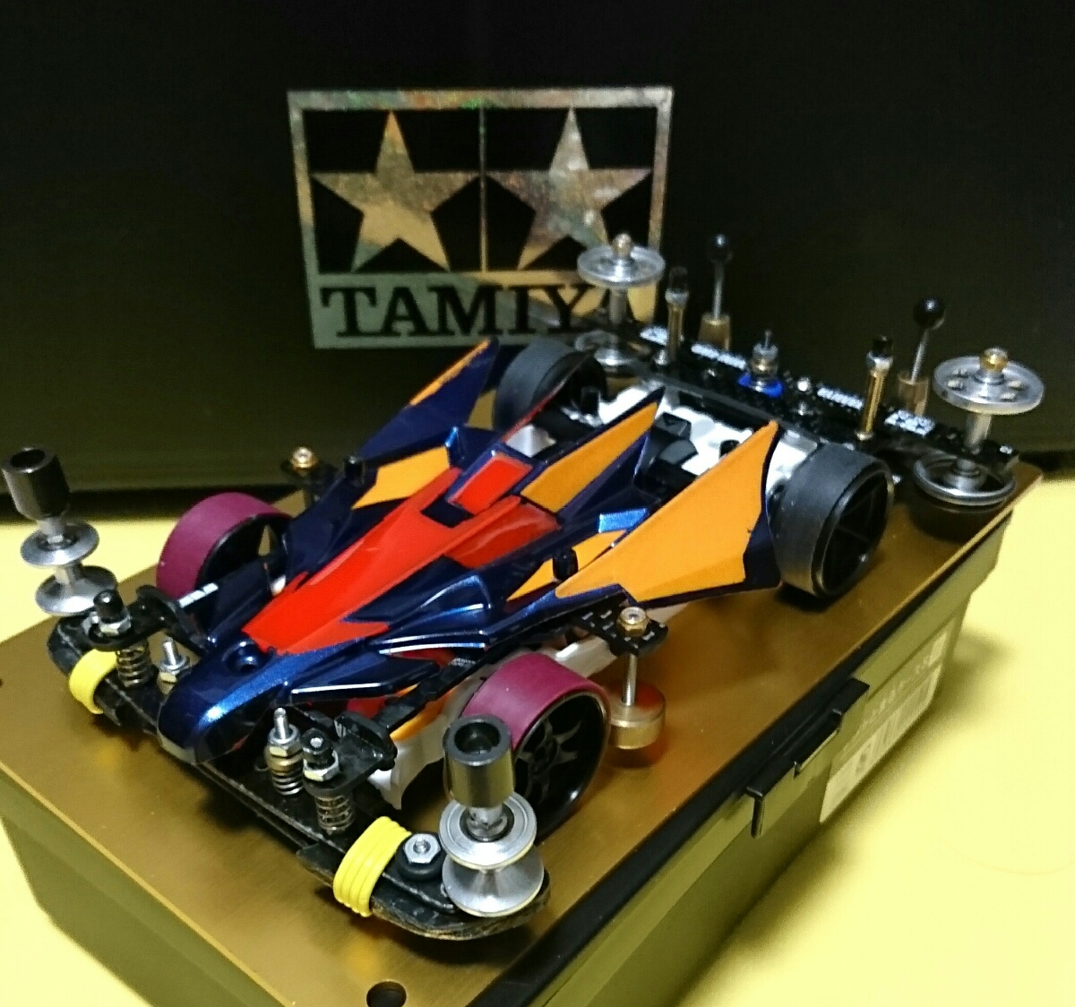 1円～ 最落無し！】ミニ四駆 MSフレキ フルカスタム 完成品 ATピボット