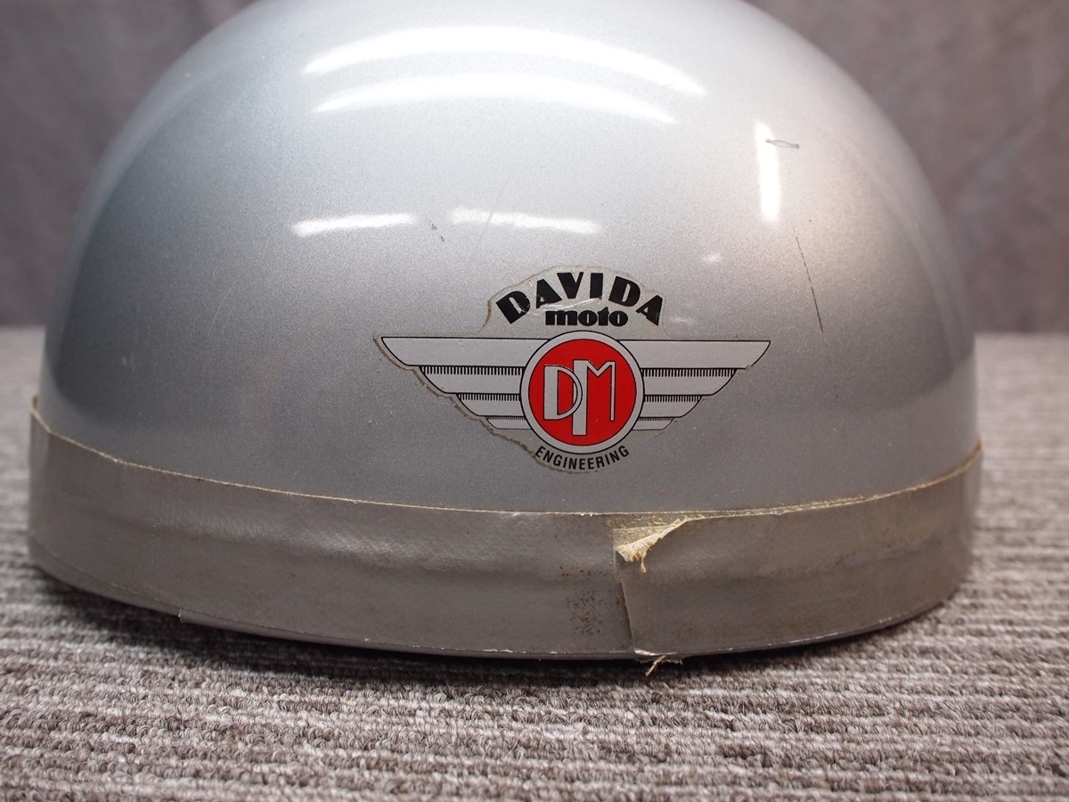 ☆き11-571 DAVIDA ダビダ ハーフヘルメット Mサイズ シルバー系 ☆き11-571 DAVIDA ダビダ ハーフヘルメット Mサイズ シルバー系