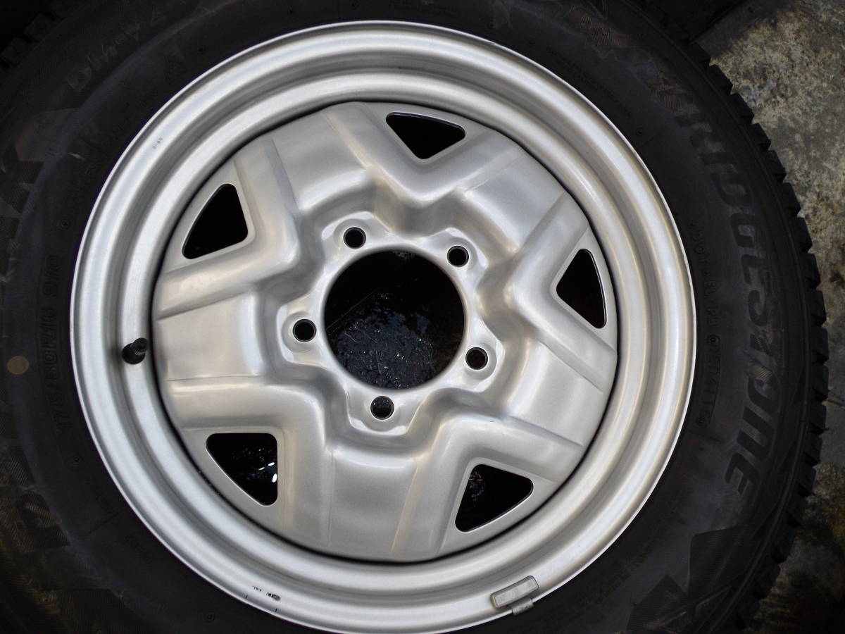 スズキ ジムニー純正 16×5J +22 pcd139.7○バリ山 175/80R16 BS DM-V2