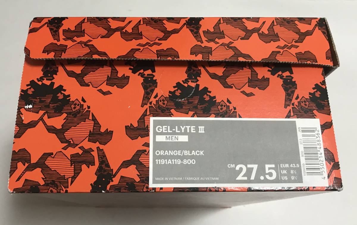 新品未使用 ASICS x AFEW x BEAMS GEL LYTE III ORANGE KOI アシックス 