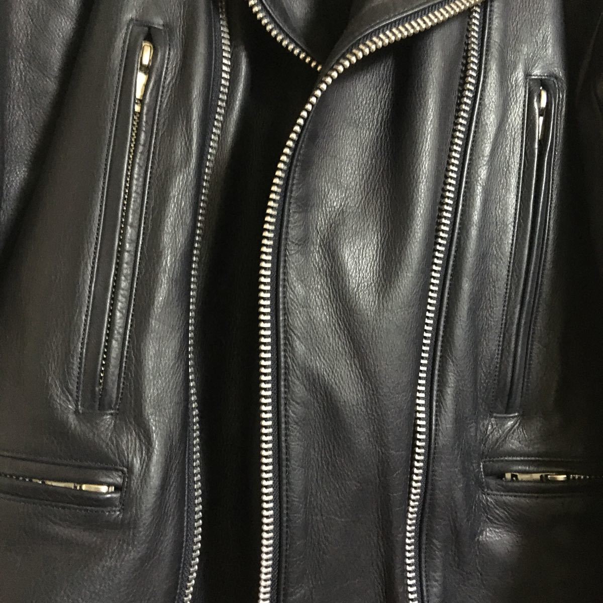 トムヨーク着 アンダーカバー ダブルレザーライダース ダブルジッパー 