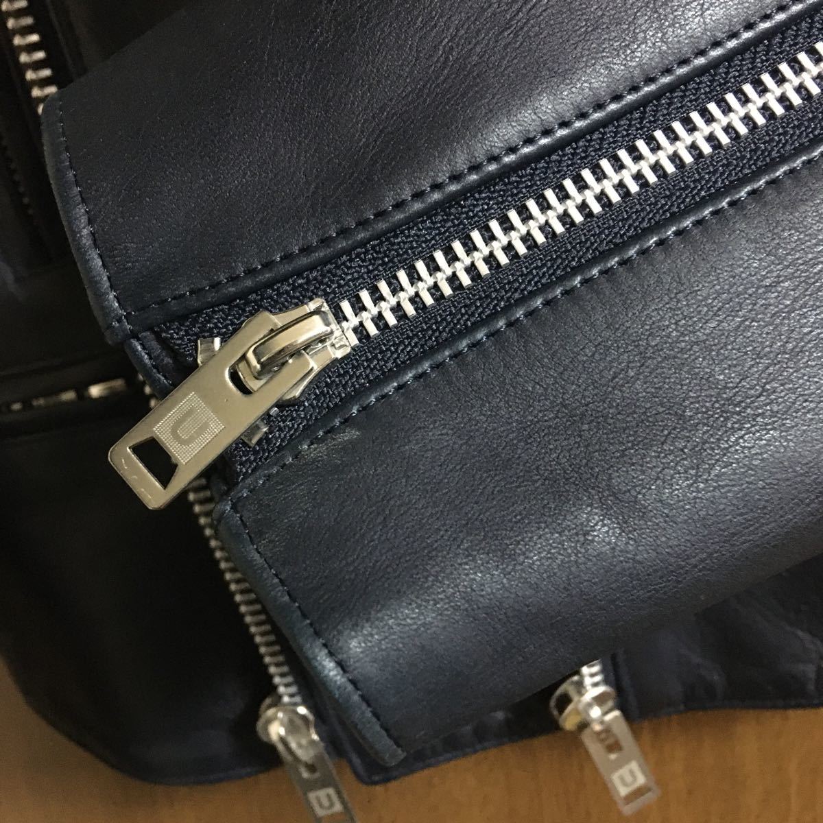 トムヨーク着 アンダーカバー ダブルレザーライダース ダブルジッパー 