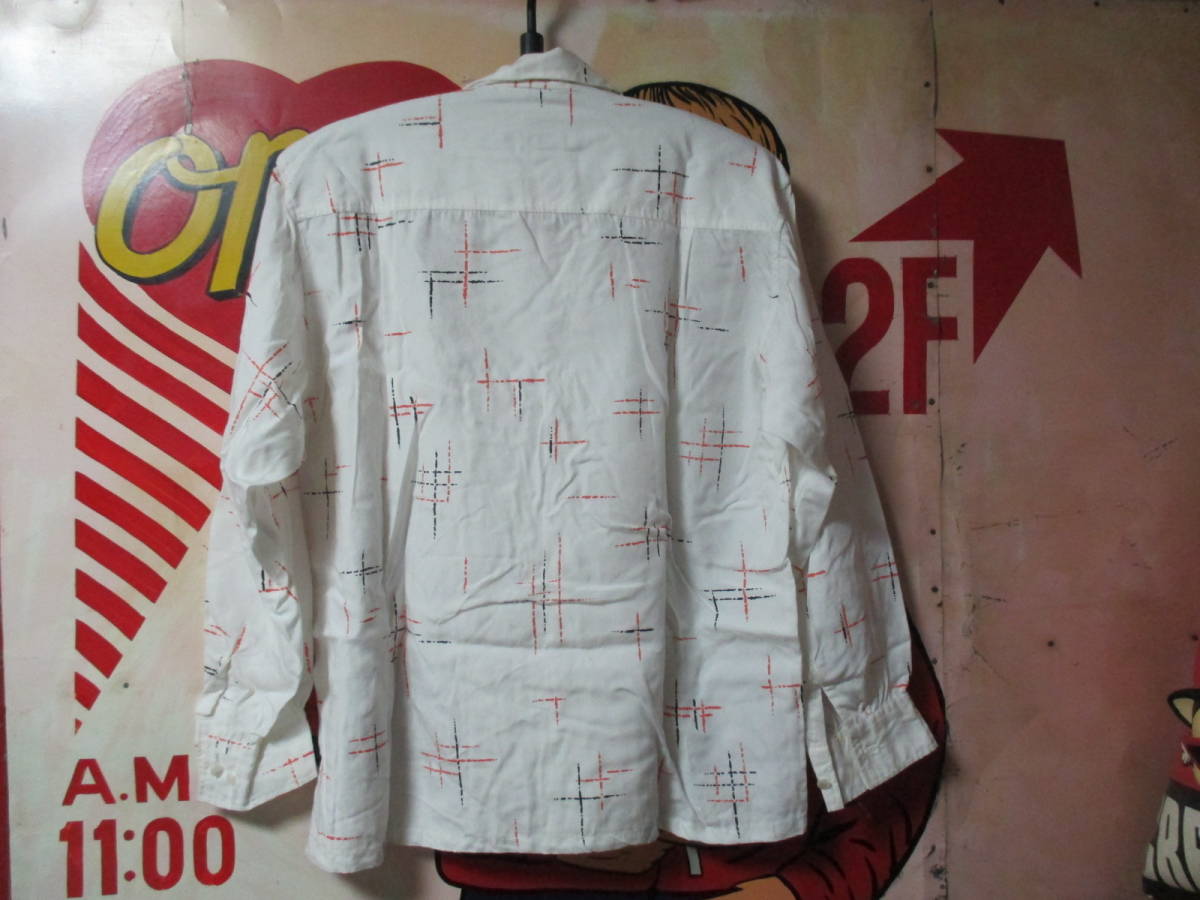 絣・かすり・カスリプリント柄シャツ☆pink dragon☆ピンクドラゴン