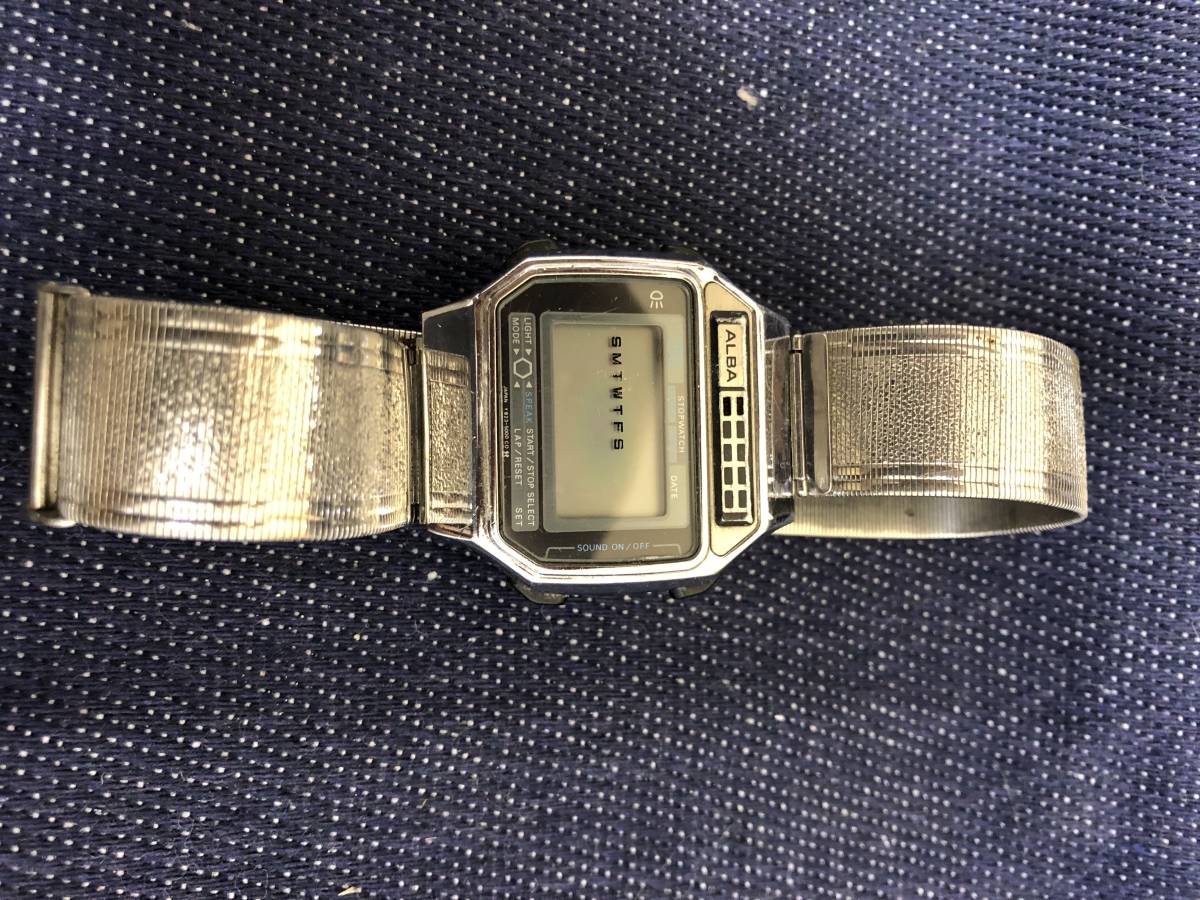 ALBA - Y823-5000 しゃべる時計 VOICE ALARM 0 SEIKO ジャンク メンズ 