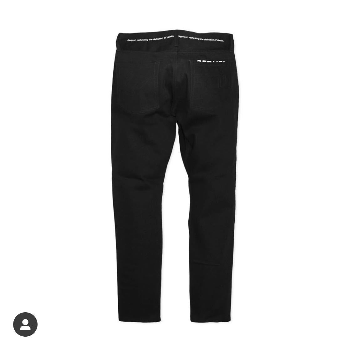 M【定価+手数料～】POP BY JUN 購入 SQ-1911-PANTS-07 fragment design × SEQUEL DENIM PANTS BLACK フラグメント 藤原ヒロシ