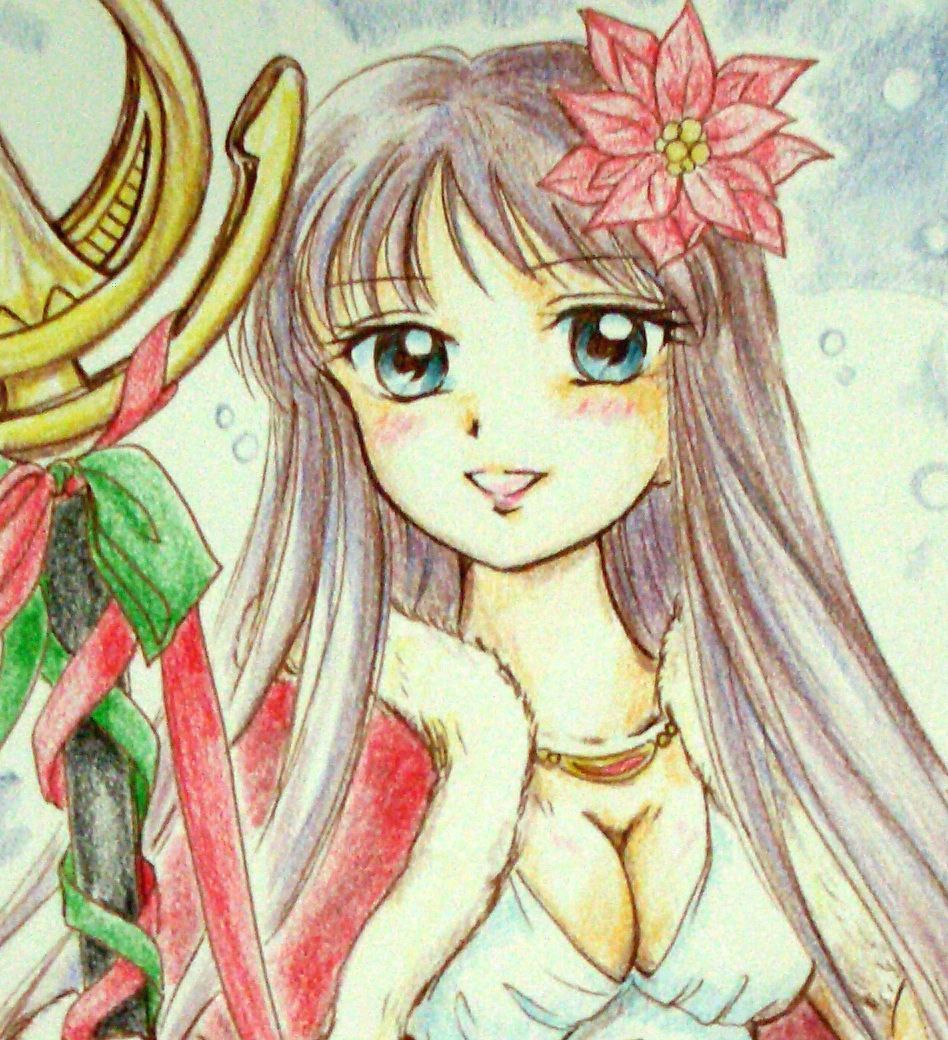 聖闘士星矢 城戸沙織 アテナ 聖なる夜の女神 手描きイラスト 手描きイラスト 売買されたオークション情報 Yahooの商品情報をアーカイブ公開 オークファン Aucfan Com