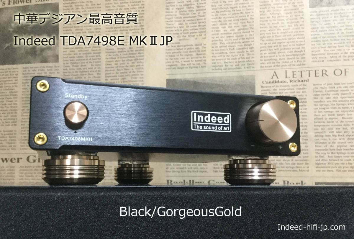 Indeed TDA7498E 中華デジアン最高音質 MKⅡJP Gold Black⁄Rich