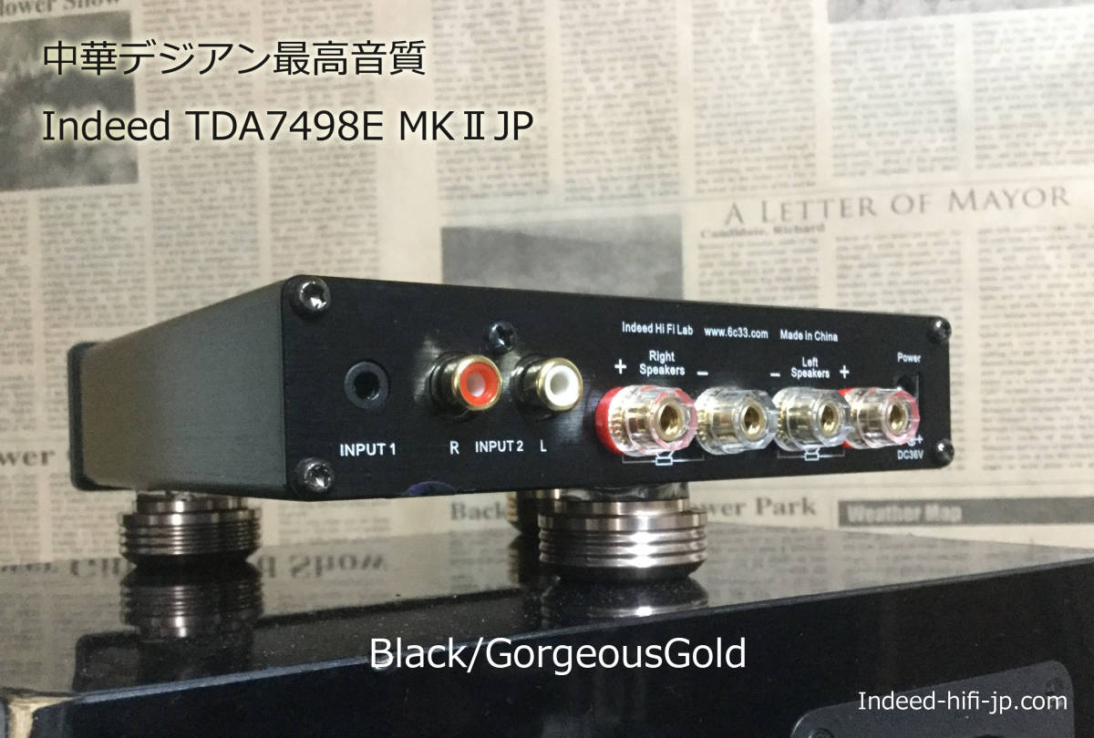 Indeed TDA7498E 中華デジアン最高音質 MKⅡJP Gold Black⁄Rich
