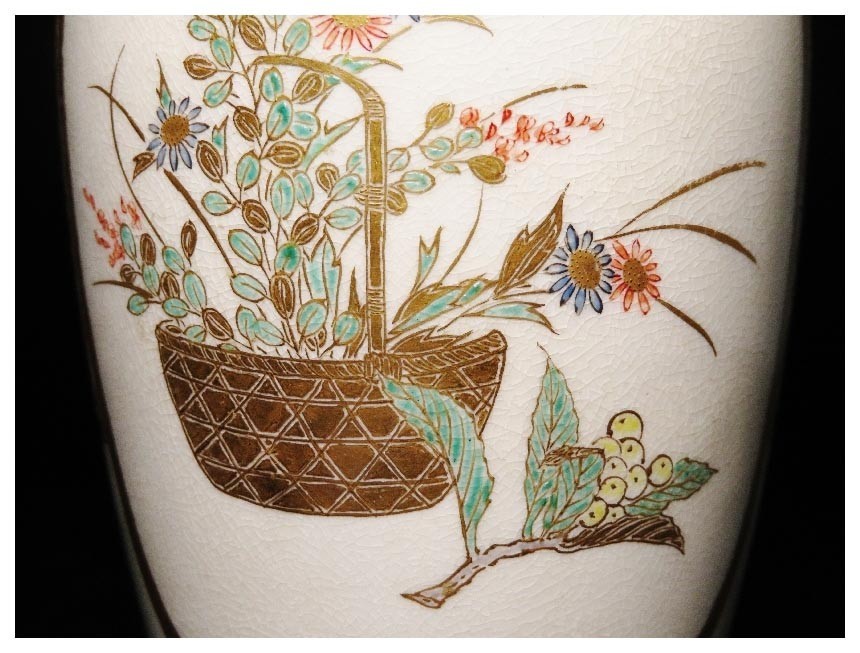 - 山水家魚文 輸出品！薩摩焼花瓶 京薩摩（アート・美術品・骨董品・民芸品｜ホビー）の通販 在銘 全面に色絵キレイ 花器 初音美術 京薩摩 金襴手 薩摩焼 [359] 花瓶 日光東照宮図 楓山 色絵金襴手花鳥文大瓶