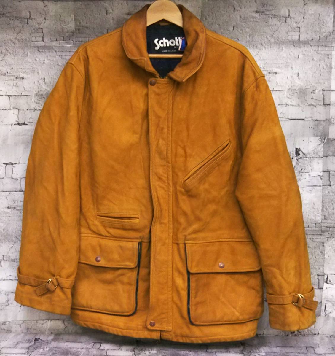 USA製 Schott ショット カーコート ライダース レザージャケット 