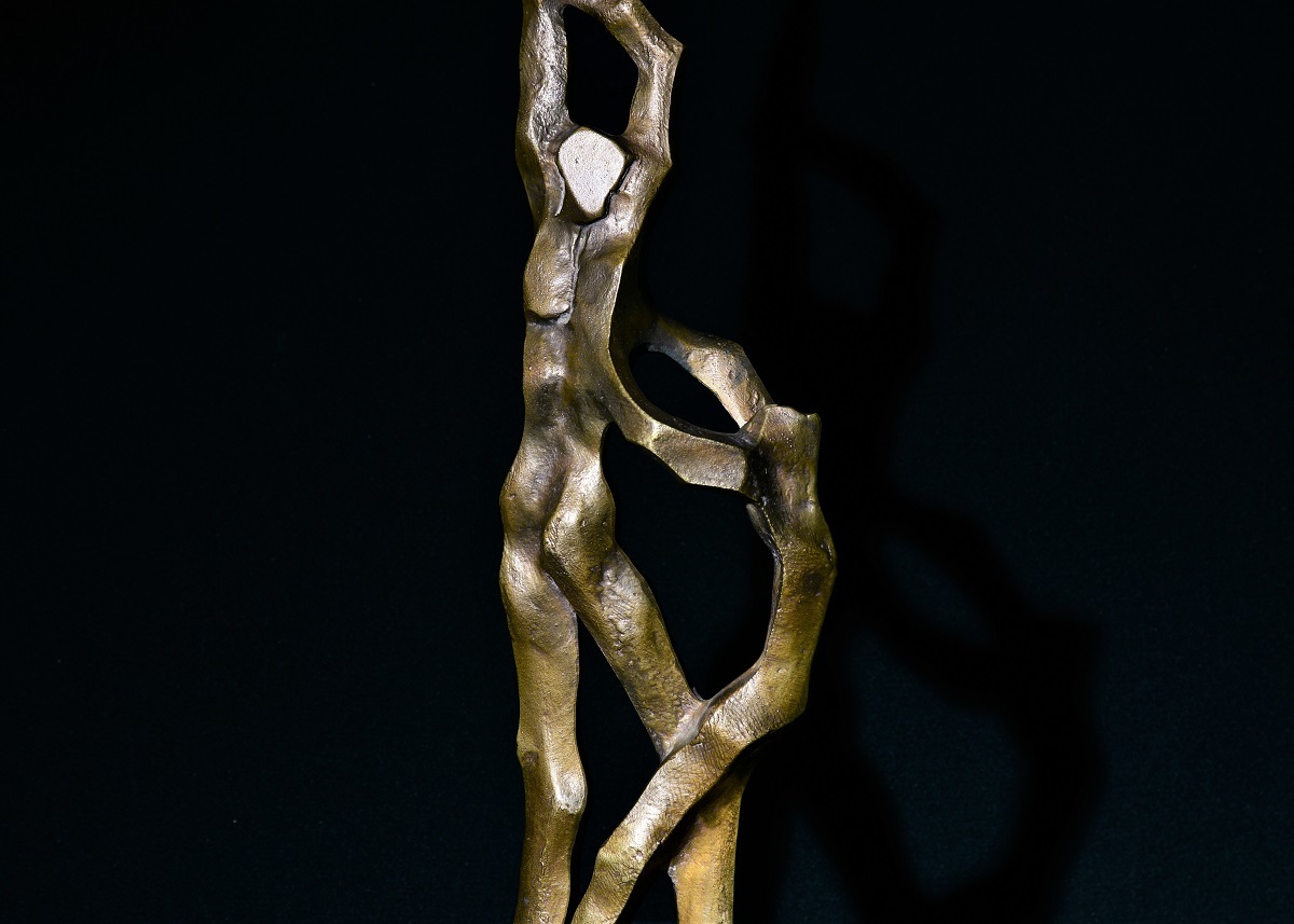 閑古鳥 彫刻家 【 重岡建治 / 男女像 】 ブロンズ像 / 約42cm / 師