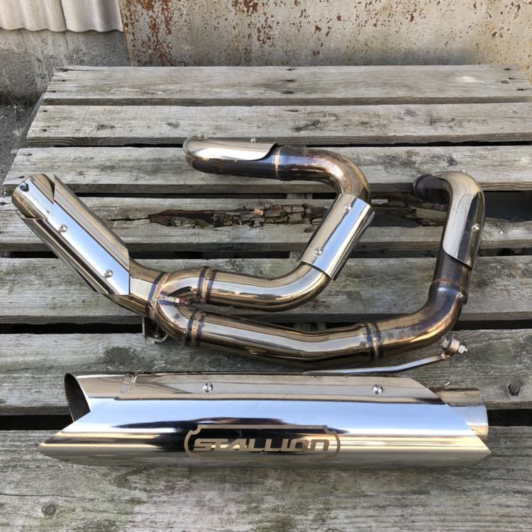 中古 純正 FLSTSB1580 サイレンサーマフラー 純正 64727-08/64729-08