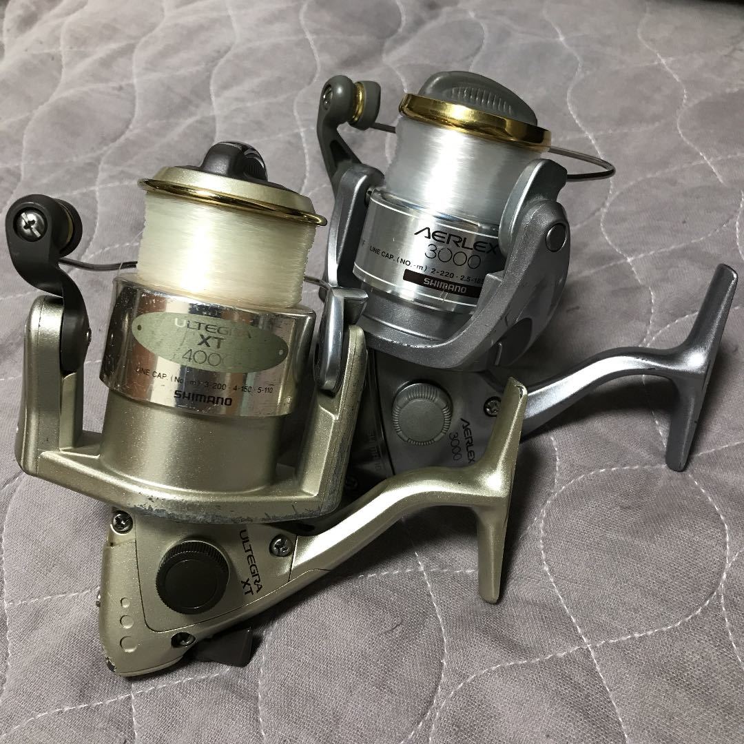 【シマノ4台セット】アルテグラ・チタノス・スーパーエアロ・エアレックス 投げ シマノ SHIMANO エアレックスXT 2000＆1000 2台セット AERLEX