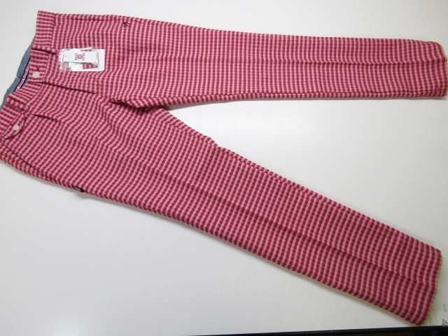 【2026，人気セール】 高級 PEARLY GATESマスターバニー30240.ギンガムジャガードストレッチGOLFパンツ 6 レッド/(86cm～)｜売買されたオークション情報、yahooの商品情報をアーカイブ公開 - オークファン パンツ、スラックス