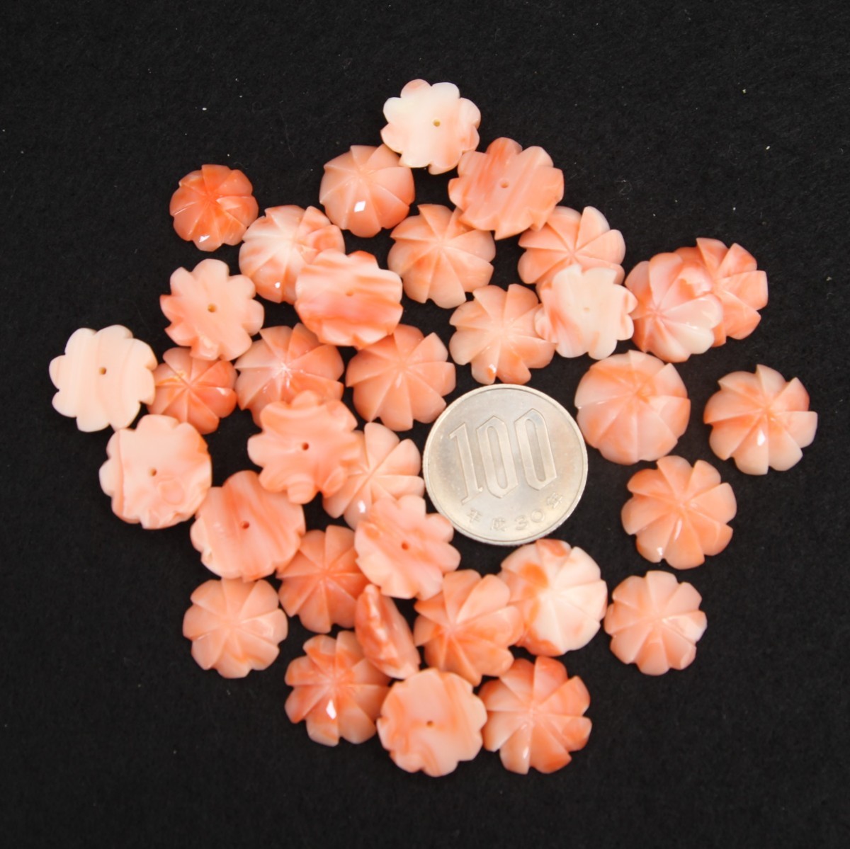 サンゴ 天然本珊瑚 桃珊瑚彫刻 ⁄美術品⁄宝石⁄183g⁄天然石（1006 珊瑚 
