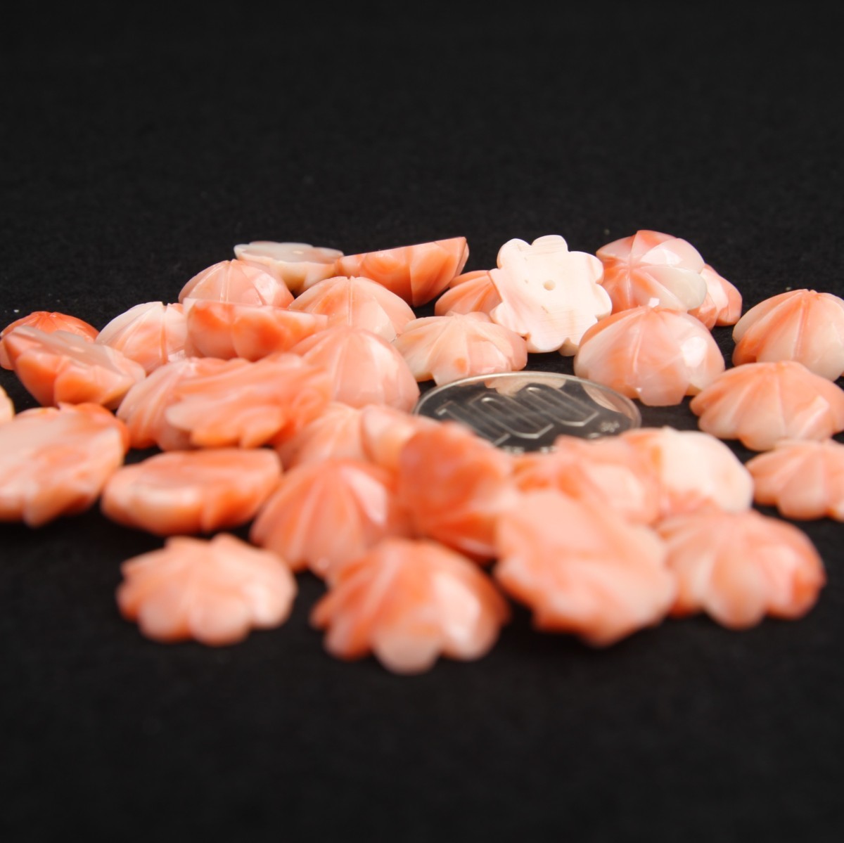サンゴ 天然本珊瑚 桃珊瑚彫刻 ⁄美術品⁄宝石⁄183g⁄天然石（1006 珊瑚 