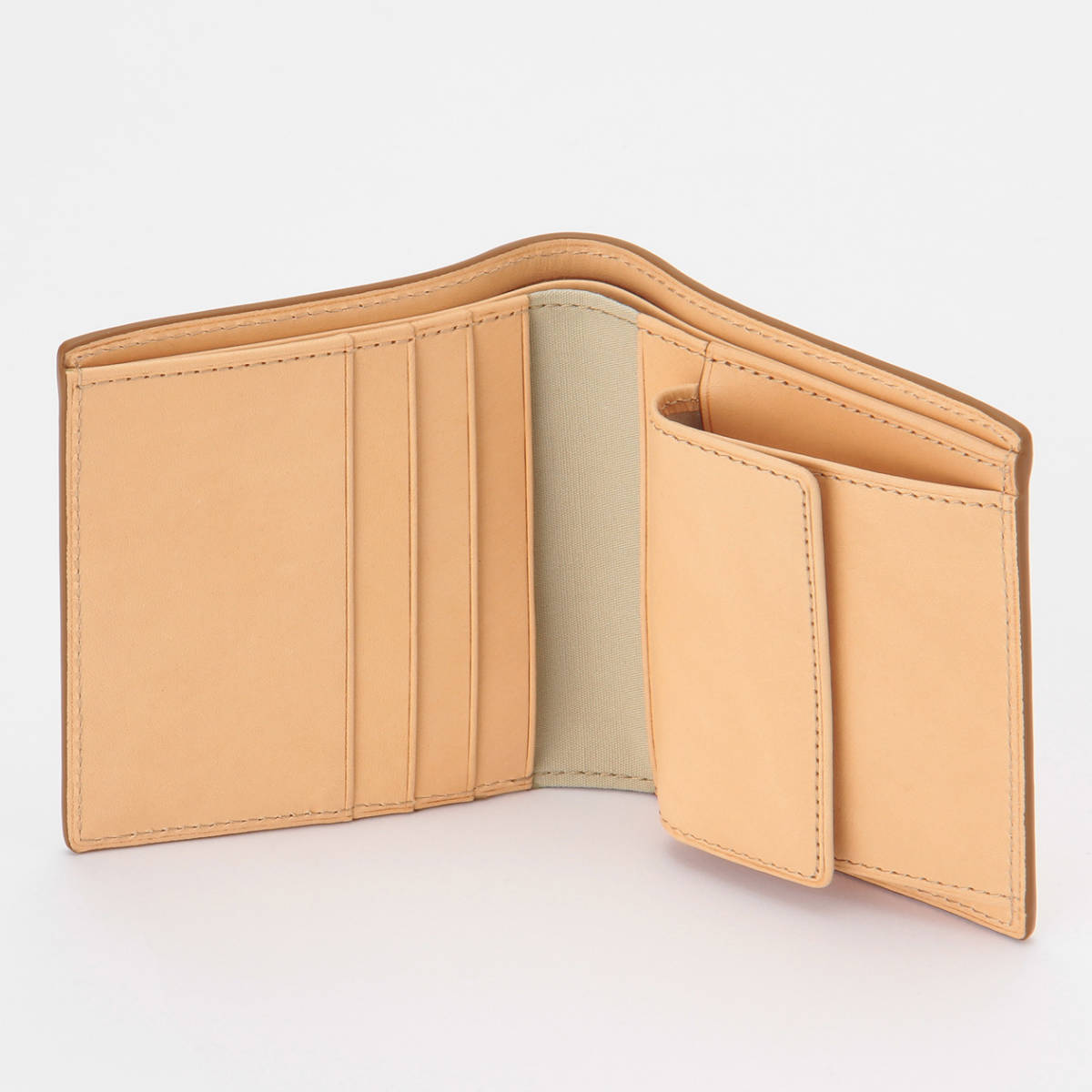 MUJI 無印良品 - イタリア産 財布 二つ折り財布 ヌメ革 二つ折り (無印