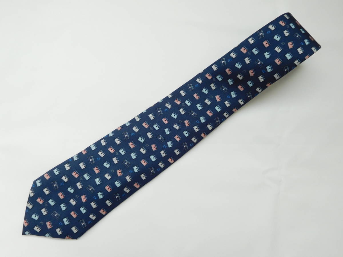 極美品 ルイヴィトン ネクタイ クラヴァット ドット ストライプ グレー