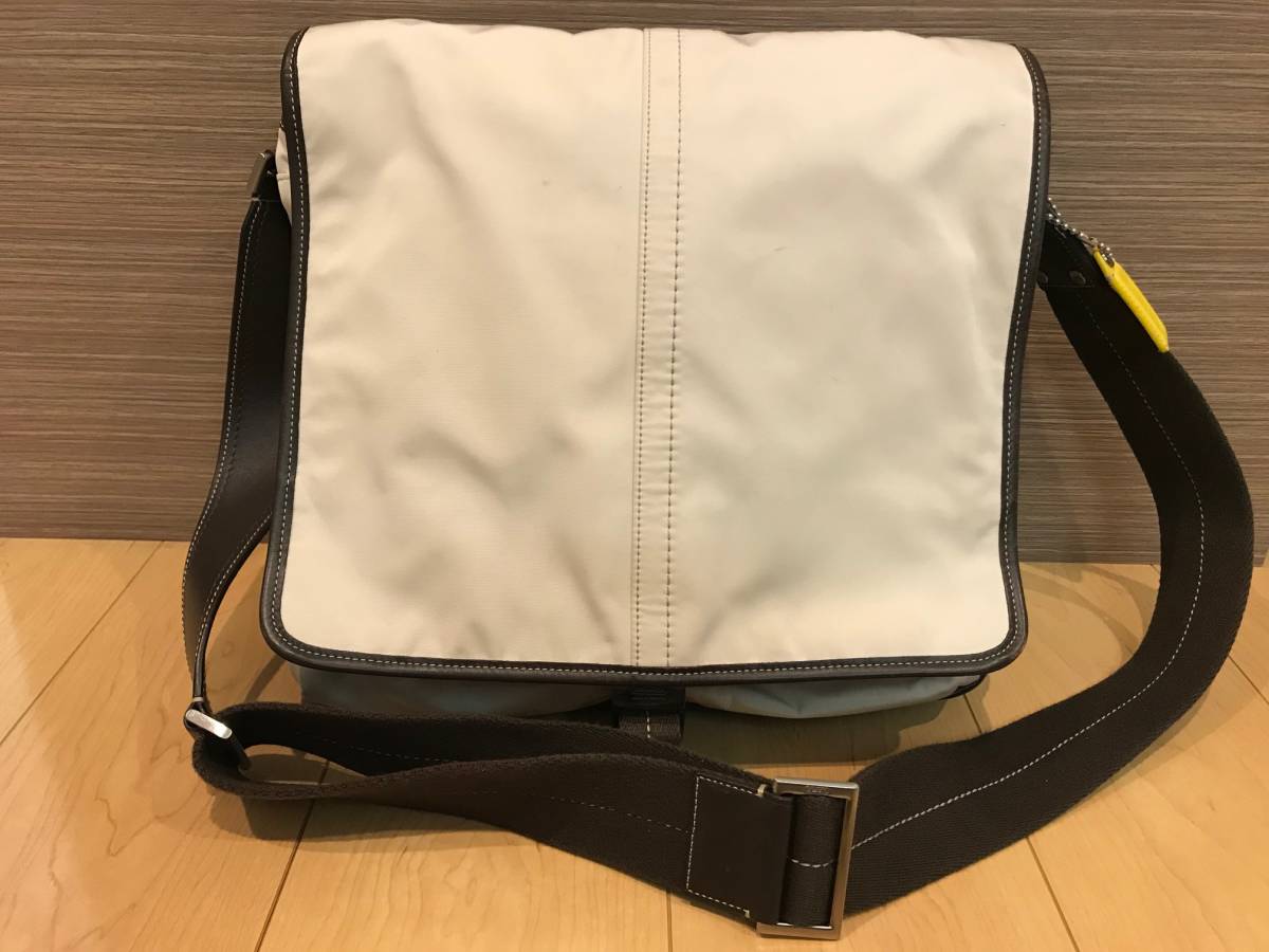 ☆★COACH／コーチ レザー ショルダーバッグ◆ホワイト★☆
