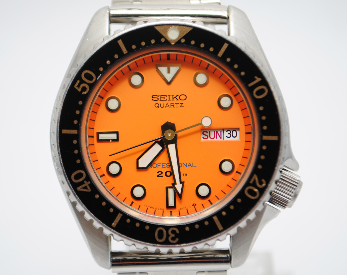 美品] 動作OK【SEIKO】セイコー 6458-602A ダイバー200m ボーイズ 