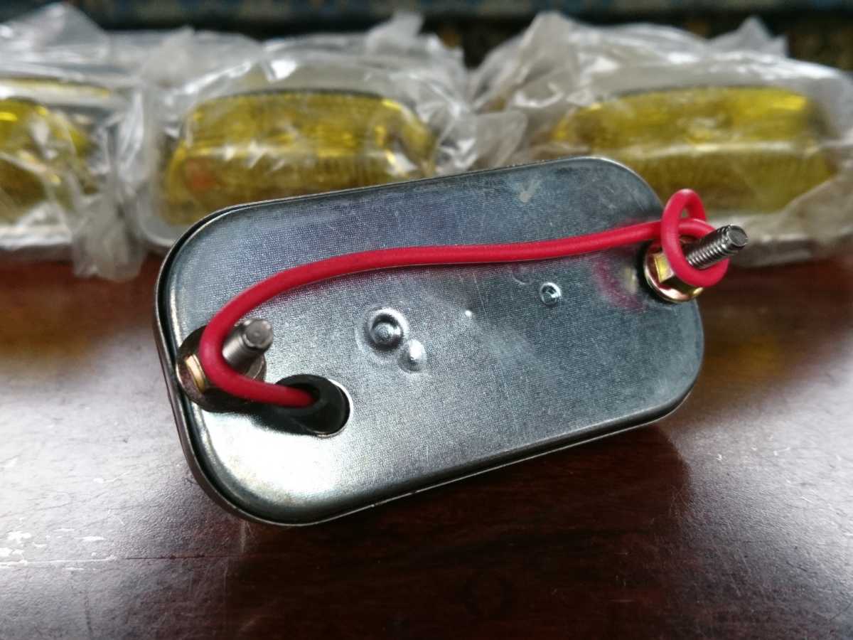 当時物【S-88ミニ角マーカー硝子黄色10個セット】レトロ デコトラック